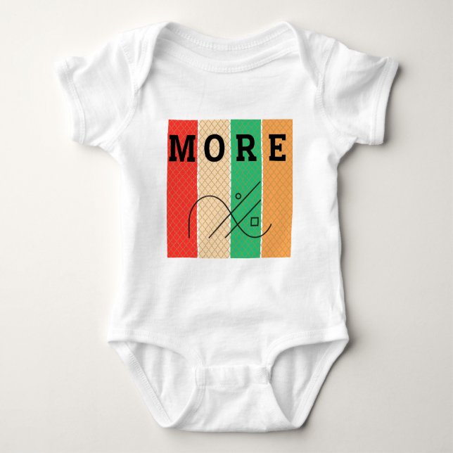 Fettdruck und Geometrie Baby Strampler (Vorderseite)