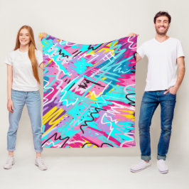 Fettdruckausdruck Abstrakt Fleecedecke