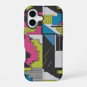 Fette 80er-Jahre abstrakte geometrische Muster iPhone 16 Hülle