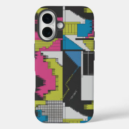 Fette 80er-Jahre-Abstraktes-Geometrisches-Muster iPhone 16 Hülle