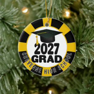 Fette Abschlussklasse 2027 Foto-Abschluss Keramik Ornament