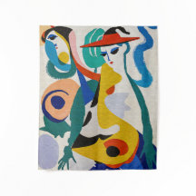Fette abstrakte Kubismus-Surreal-Figuren-Malerei