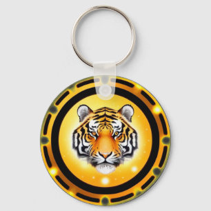 Fette abstrakte Tiger-Illustration Schlüsselanhänger