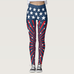 Fette amerikanische viertjul patriotische Sternene Leggings