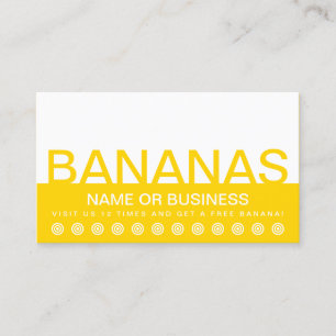 fette BANANAS-Kundenkarte Treuekarte