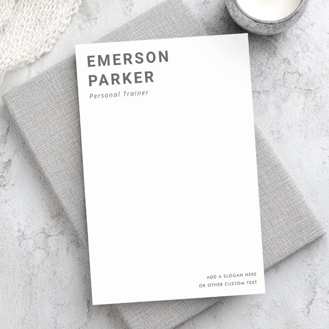 Fette Bezeichnung und Textgeschäft Post-it Klebezettel (Bold name title and text business post-it notes)