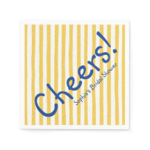 Fette blaue Cheers gelbe Streifen-Junggesellinnen-