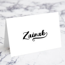 Fette Brush Script B Swash Namensplatzkarten