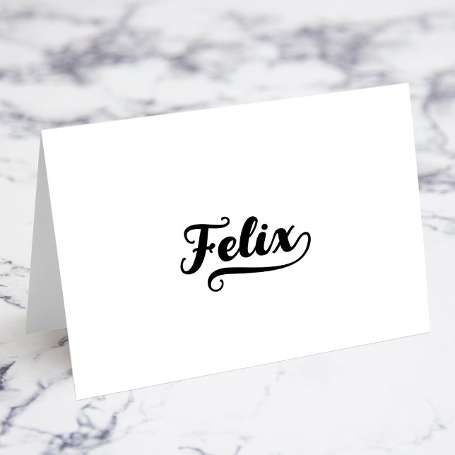 Fette Brush Script X Swash Namens Karten (Bold Brush Script X Swash Name Place Cards)