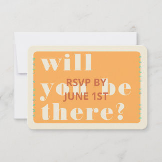 Fette Farbe: RSVP Karte