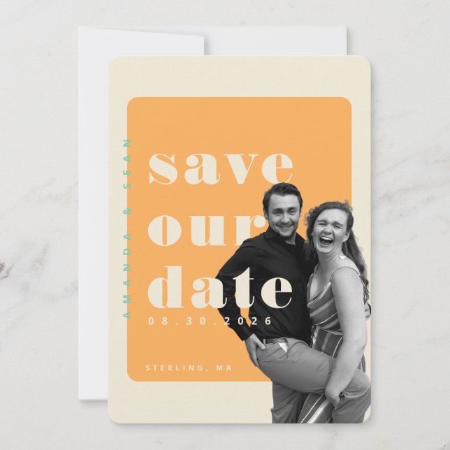 Fette Farben Save The Date (Vorderseite)