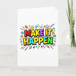 Fette farbenfrohe Motivationszitat Karte