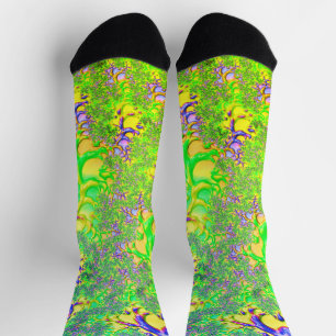 Fette farbenfrohe psychedelische funkige Acid-Trip Socken
