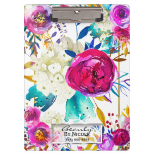 Fette Farbige Helle Moderne Florale Individualisie Klemmbrett