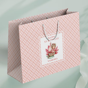 Fette Feen-Girl-Blush-Blumen-Geburtstags-Geschenkt Große Geschenktüte