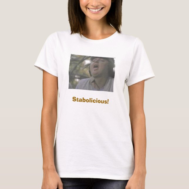 fette Frauen mit Banane, Stabolicious! T-Shirt (Vorderseite)