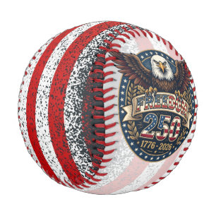 Fette Freiheit 250 Patriotische Baseball-Kunst Baseball