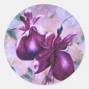 Fette Fuchsien-Aufkleber Runder Aufkleber