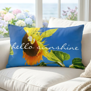 Fette gelbe Sonnenblumen-Foto-Hallo-Sonnenschein-S Lendenkissen