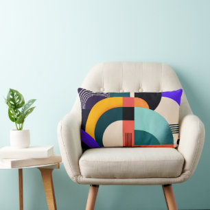 Fette geometrische Formen und Farben modernes Desi Lendenkissen