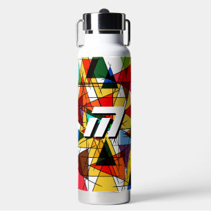Fette, geometrische, individuelle Zitat-Isolierung Trinkflasche