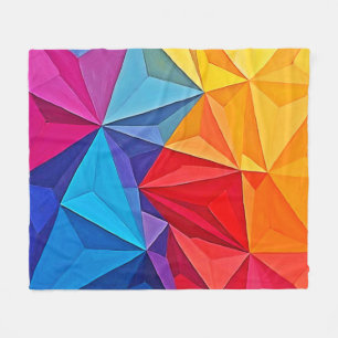 Fette geometrische Prismen-Abstrakte Kunst Fleecedecke