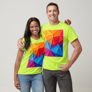 Fette geometrische Prismen-Abstrakte Kunst T-Shirt