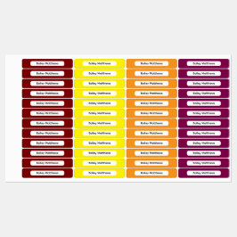 Fette Herbstpalette Kinder individuelle Organisati Etiketten