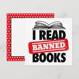 Fette “Ich lese verbotene Bücher” Buchliebhaberei  Einladung