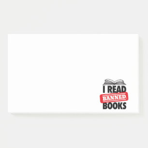 Fette “Ich lese verbotene Bücher” Buchliebhaberei Post-it Klebezettel