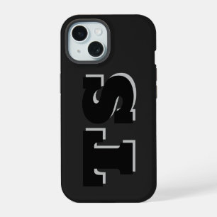 Fette Initialen Personalisierte iPhone 15 Hülle 