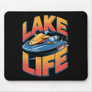 Fette Jet-Skiing-See-Leben-Wassersport-Kunst  Mousepad