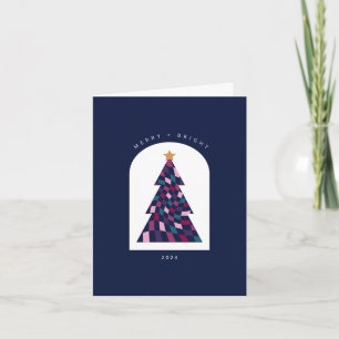 Fette karierte Weihnachtsbaum-Karte zum Falten Karte