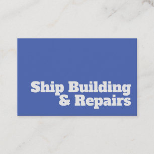 Fette & klare Schiffbau- und Reparaturdesigns Visitenkarte