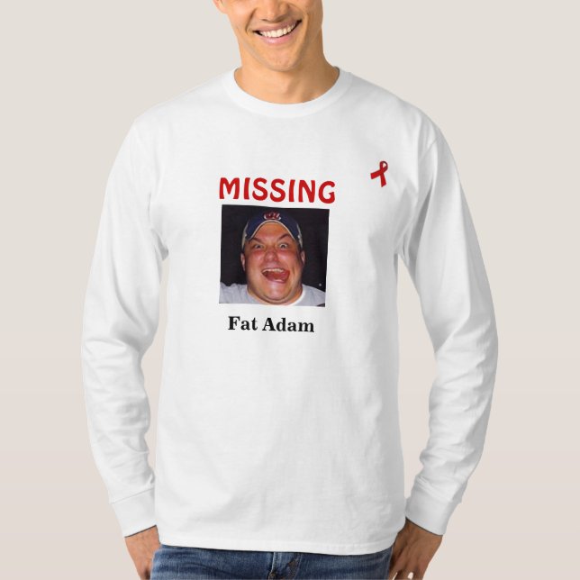 Fette lange Hülse des Adams der Männer T-Shirt (Vorderseite)