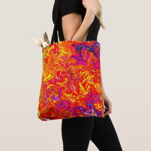Fette Lava-Farben Abstrakte Gestaltung Tasche