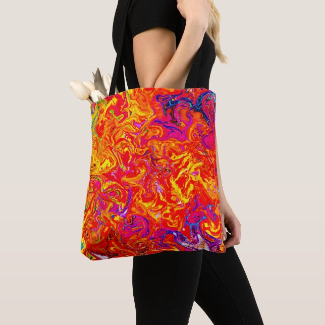 Fette Lava-Farben Abstrakte Gestaltung Tasche (Von Nahem)