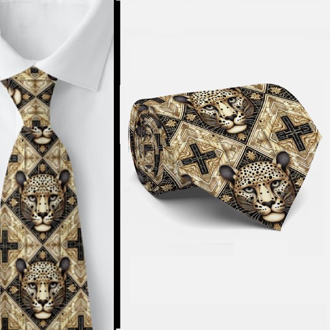 Fette Leopard-Krawatte | Männliche Herrenmode Krawatte (Von Creator hochgeladen)