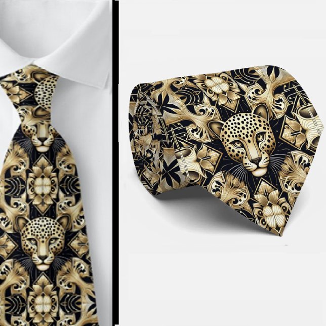 Fette Leopard-Krawatte | Männliche Herrenmode Krawatte (Von Creator hochgeladen)