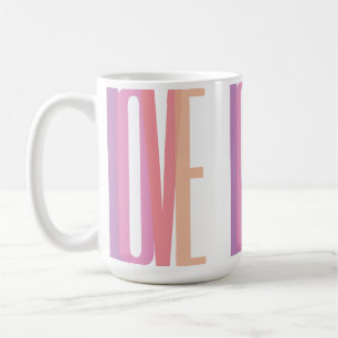 Fette Liebesschrift in Pastellfarben Kaffeetasse