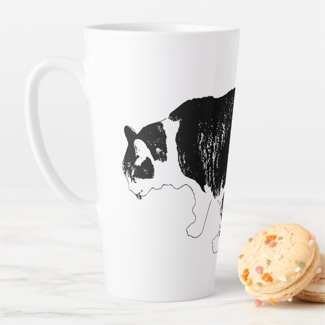 Fette Linien, ruhige Reflexion Milchtasse (Beispiel)