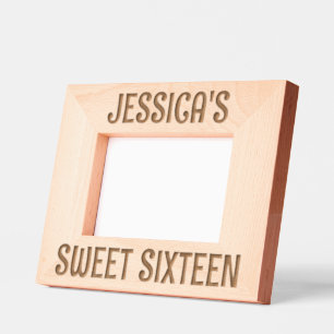 Fette Mädchen-Personalized Sweet Sixteen Geätzte Rahmen