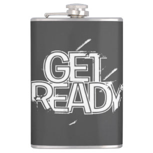 Fette matte schwarze Statement-Hip-Flasche LOS GEH Flachmann