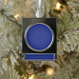 Fette Minimal-Hochzeits-Einladung in Tiefblau Banner-Ornament Silber