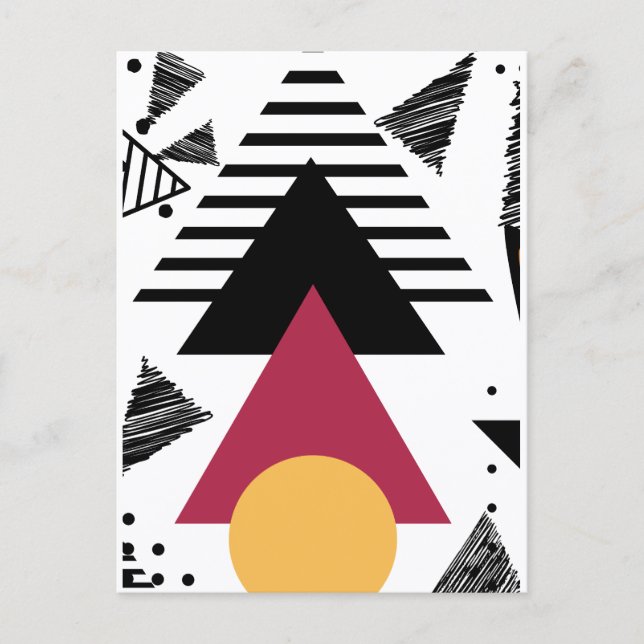 Fette minimale geometrische Formen  Postkarte (Vorderseite)