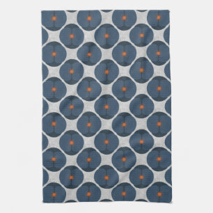 Fette minimalistische Mohnblume Texturierte Floral Geschirrtuch