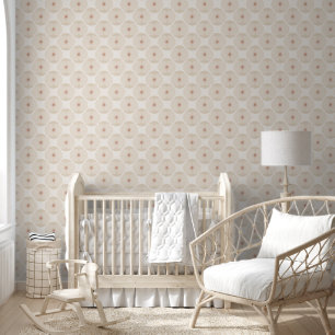 Fette minimalistische Mohnblume Texturierte Floral Tapete