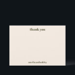 Fette Minimalistische Moss Fall Retro Custom Weddi Dankeskarte<br><div class="desc">Fett Minimalistische Moss Fall Retro Einfache individuelle Hochzeit Dankeschön Karte</div>
