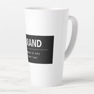 Fette moderne Marke oder Geschäftsname   Schwarz & Milchtasse