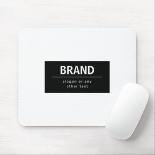 Fette moderne Marke oder Geschäftsname Schwarz & Mousepad